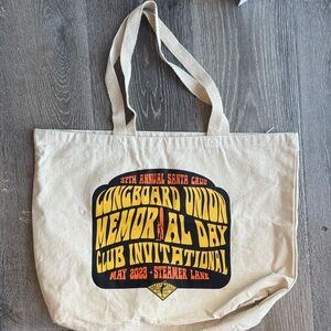 Santa Cruz Longboard Union Canvas Tote Bag with Graphic Print